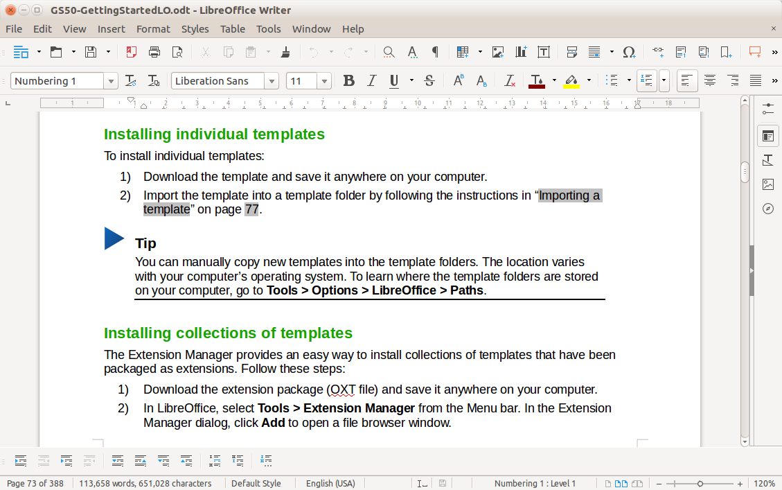 LibreOffice Writer, what I use to write my stories (left click to go to its site)